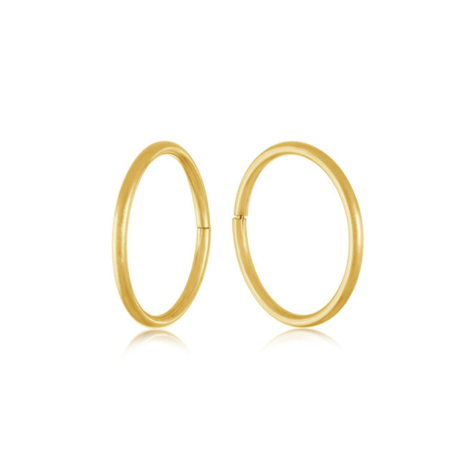 Boucles d'oreilles en or 10k, dormeuses - DORM-RPM-12MM-J - RPM