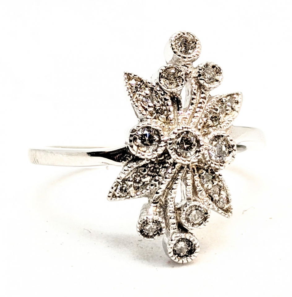 Bague or 14K, 21 diamants pour 0.18 carat total - MALO001 - MALO