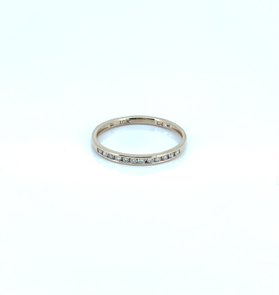 Bague pour femme en or 10k, 12 diamants pour 0.10 carat - R82250110 - Image Design