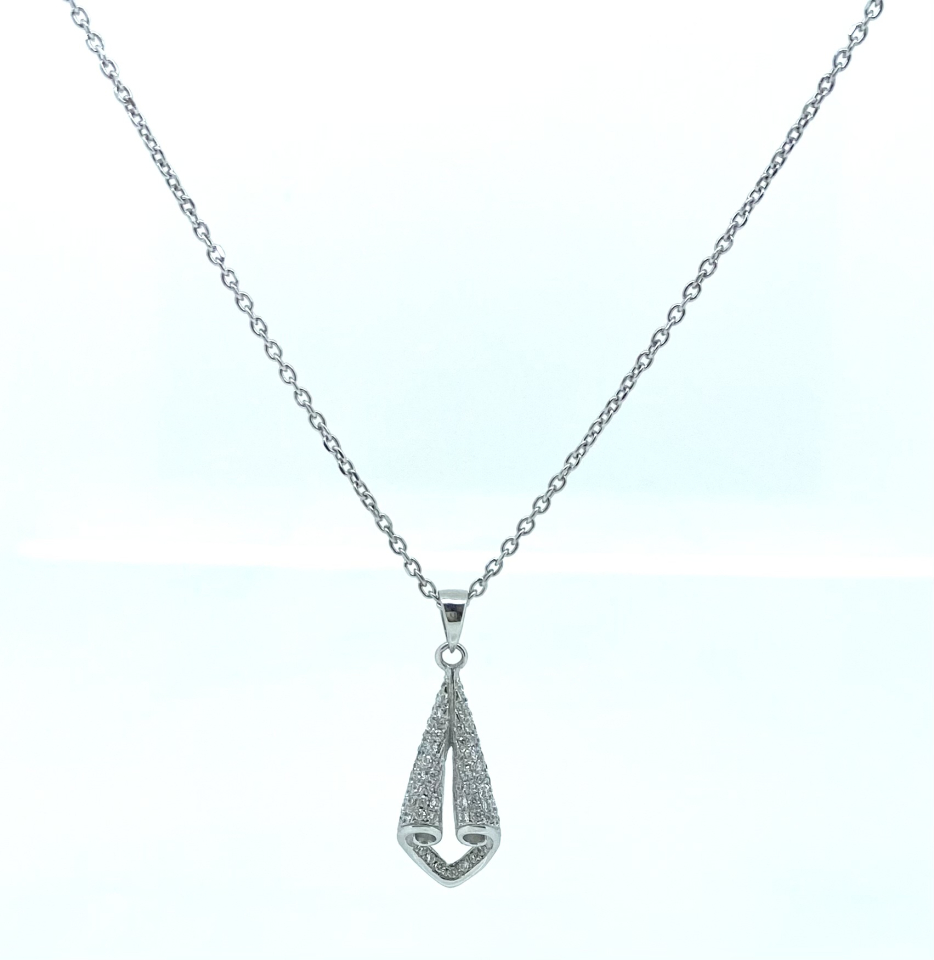 Pendentif pour femme en argent 925, cubic zirconium, coeur - PD416 - Divers