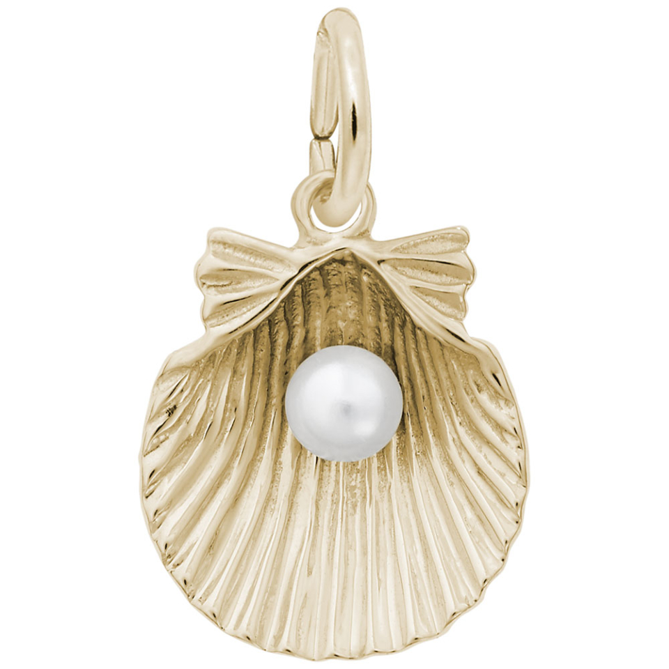 Pendentif en argent 925, coquillage avec perle - 10-0508-000-GP - Rembrandt Charms