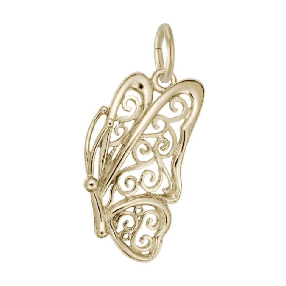 Pendentif en argent 925, papillon - 10-3763-000-GP - Rembrandt Charms