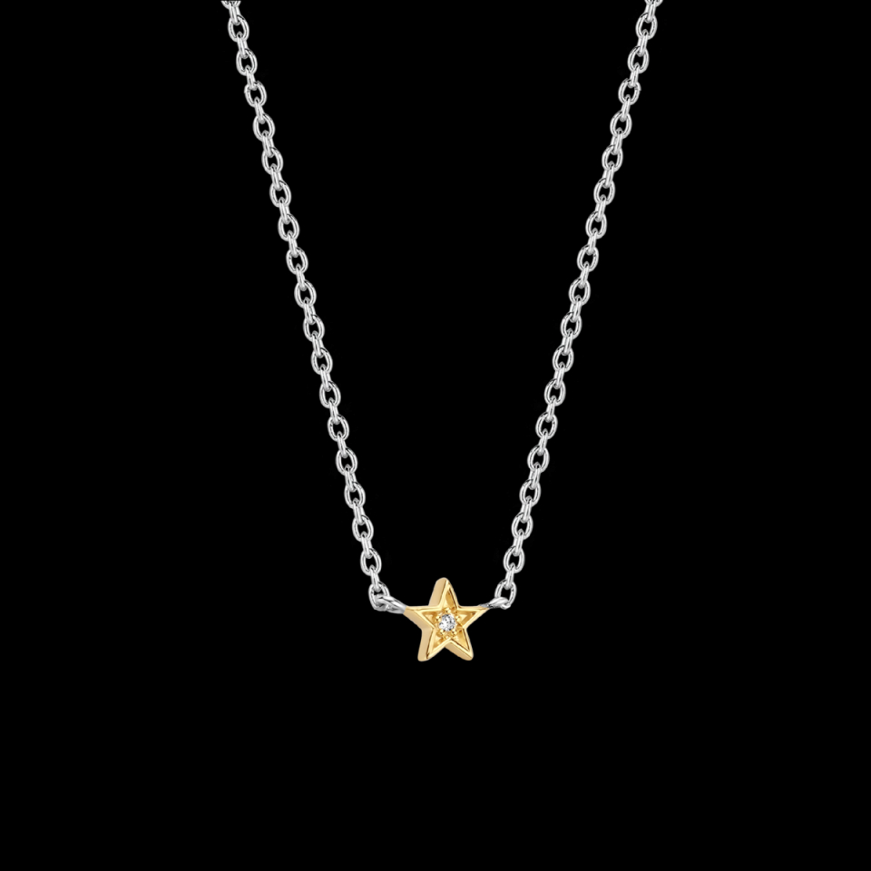 Pendentif pour femme en argent 925, étoile, zircon - 3976ZY/42 - Ti Sento Milano