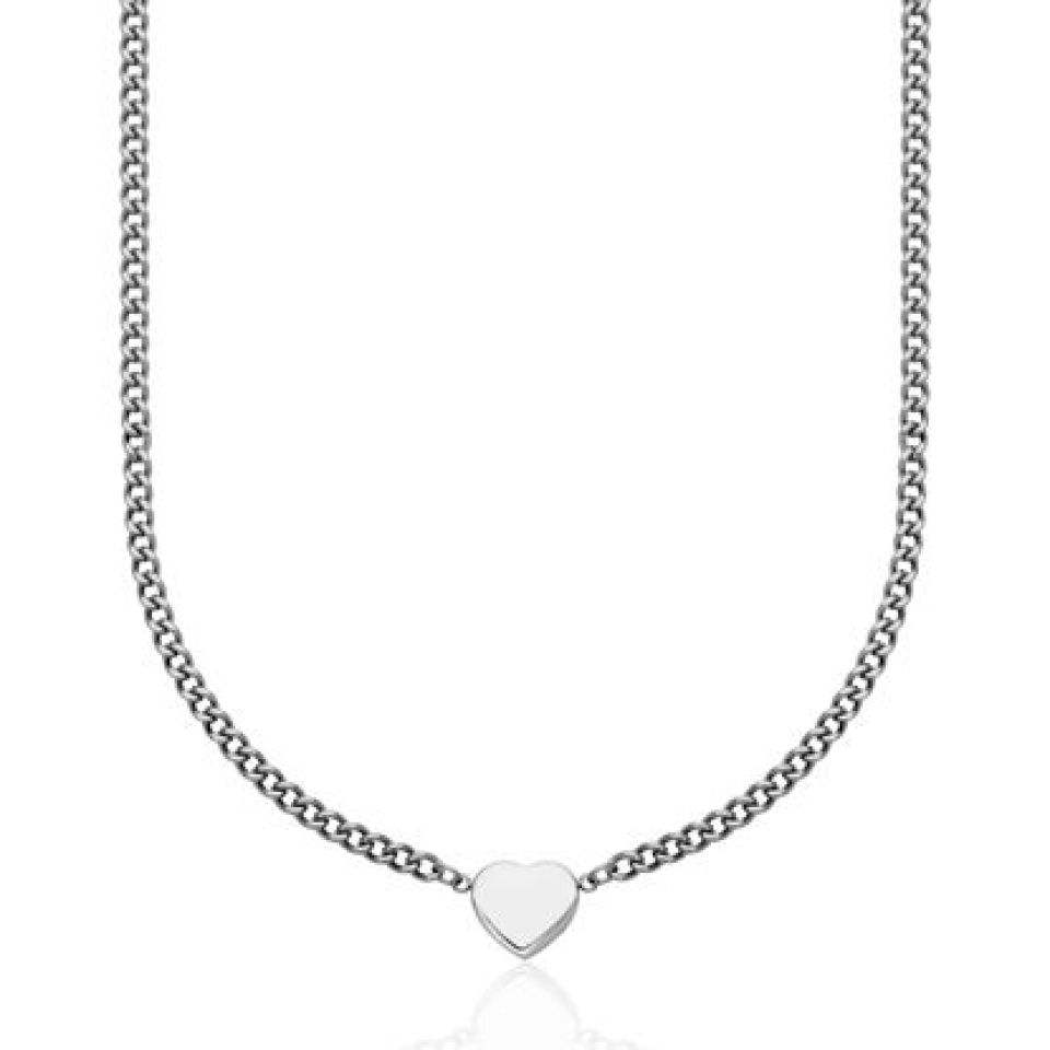 Chaine pour femme en stainless, coeur