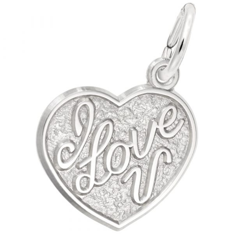 Pendentif en argent 925, coeur 