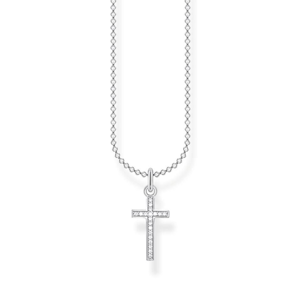 Pendentif pour femme en argent 925, cubic zirconium, croix - KE2043-051-14-L45V - Thomas Sabo