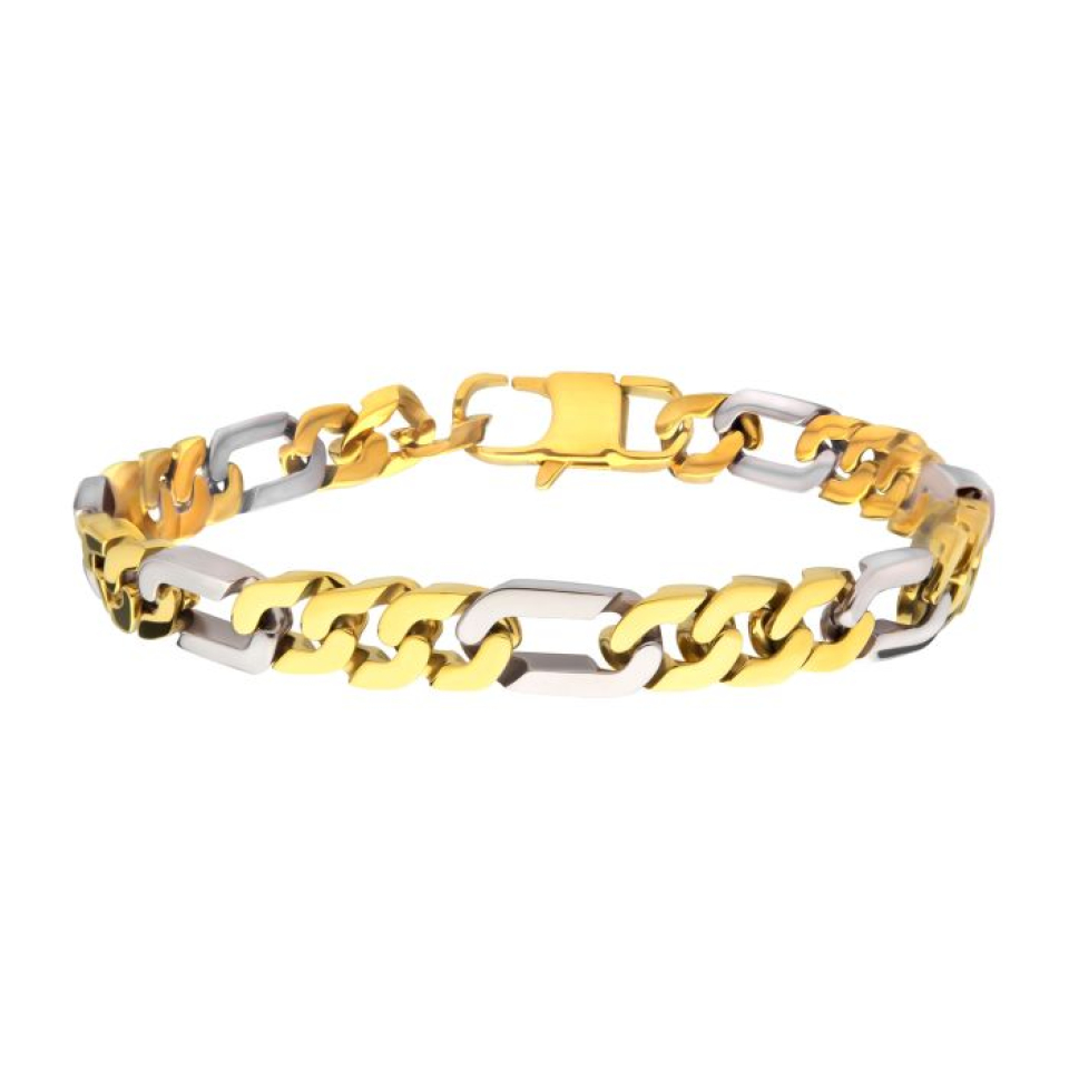 Bracelet pour homme en stainless, figaro - BR441154GP-8.75 - Inox
