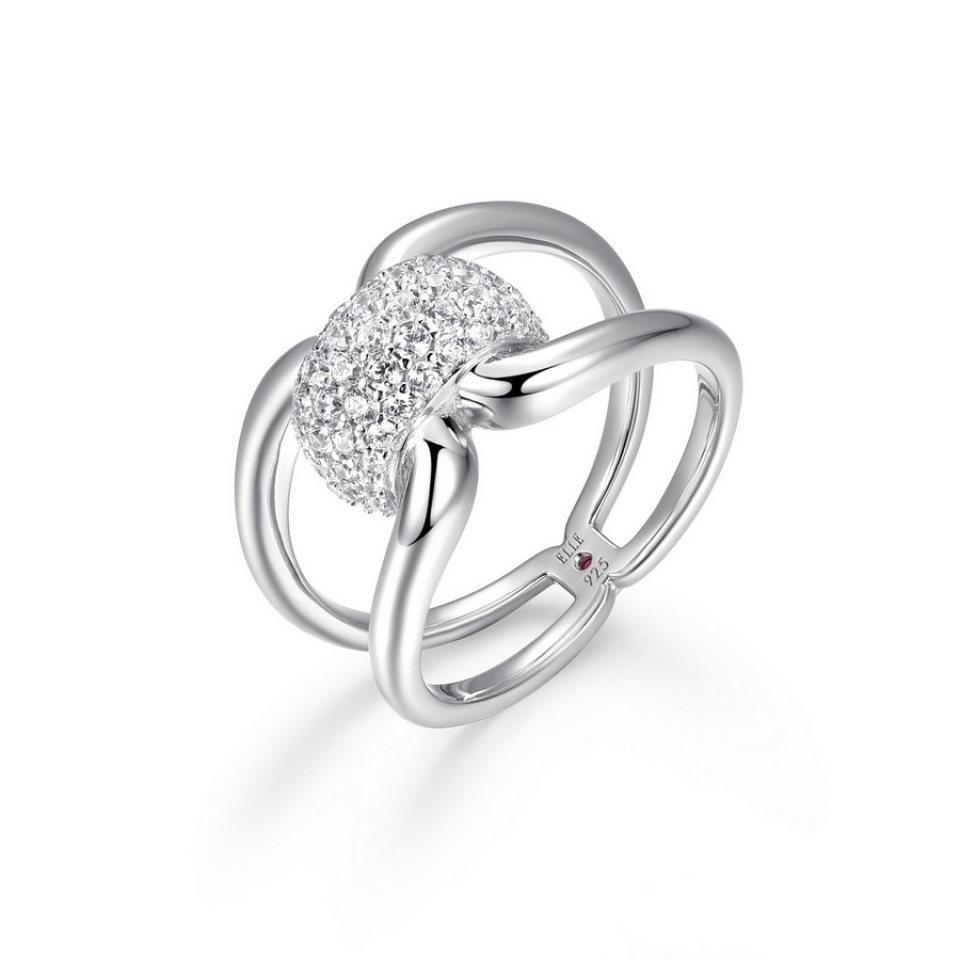 Bague pour femme en argent 925, cubic zirconium - R4LAK000AC - ELLE