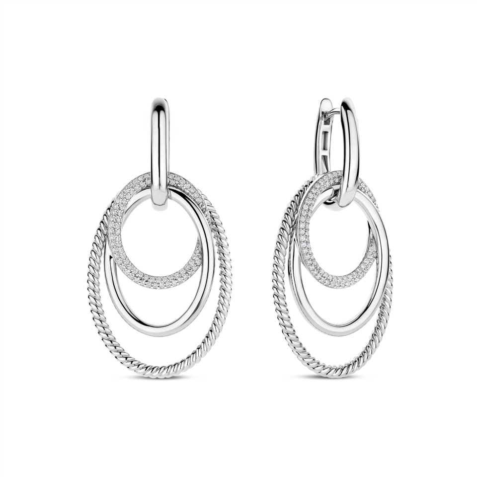 Boucles d'oreilles pour femme en argent 925, cubic zirconium - 78067ZI - Ti Sento Milano