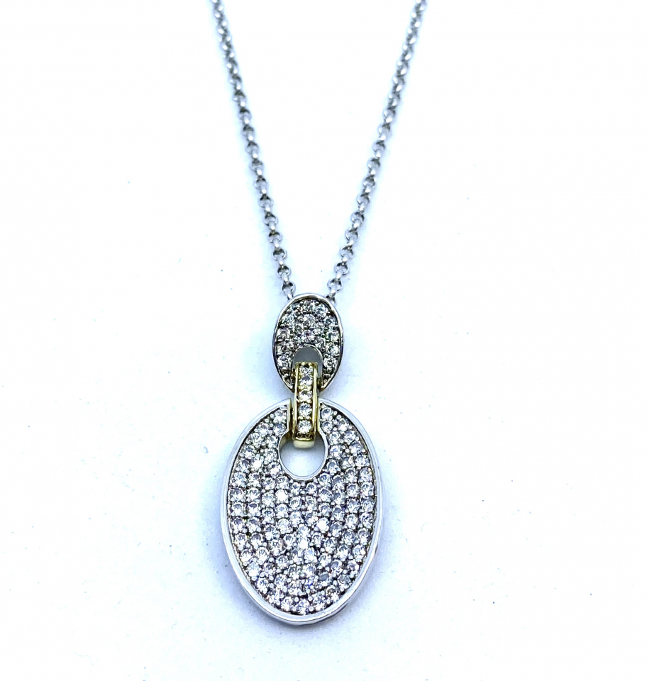 Pendentif pour femme en argent 925, zircons - MISS-PD01 - Miss Mimi
