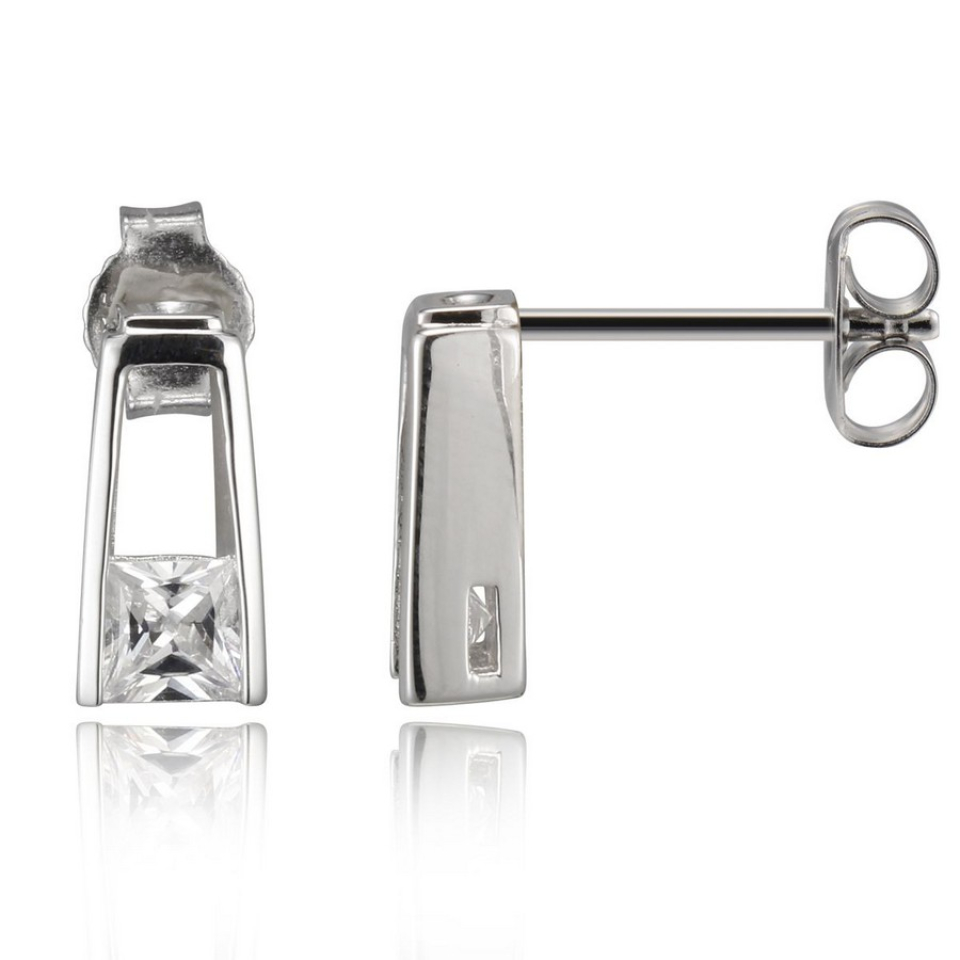 Boucles d'oreilles pour femme en argent 925, cubic zirconium - R2LBMJ0058 - ELLE