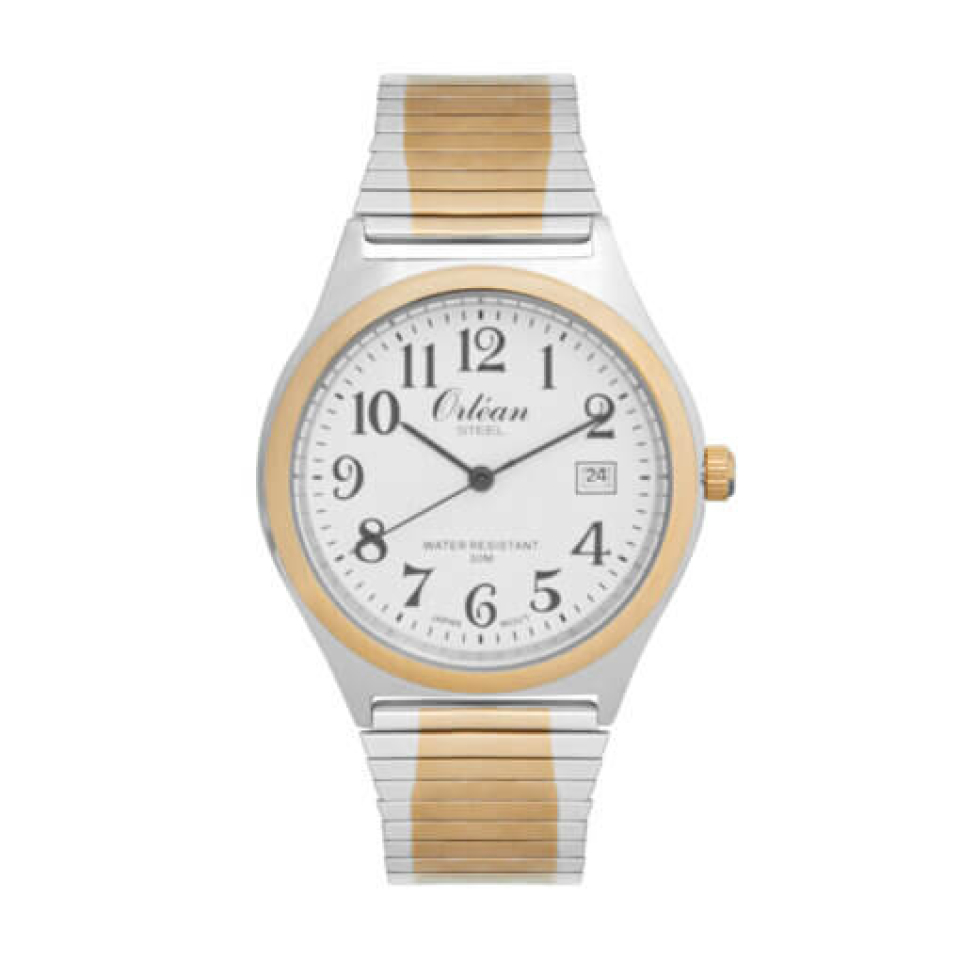Montre pour homme en stainless, bracelet élastique, 3 ATM - ME3492 - Orléan