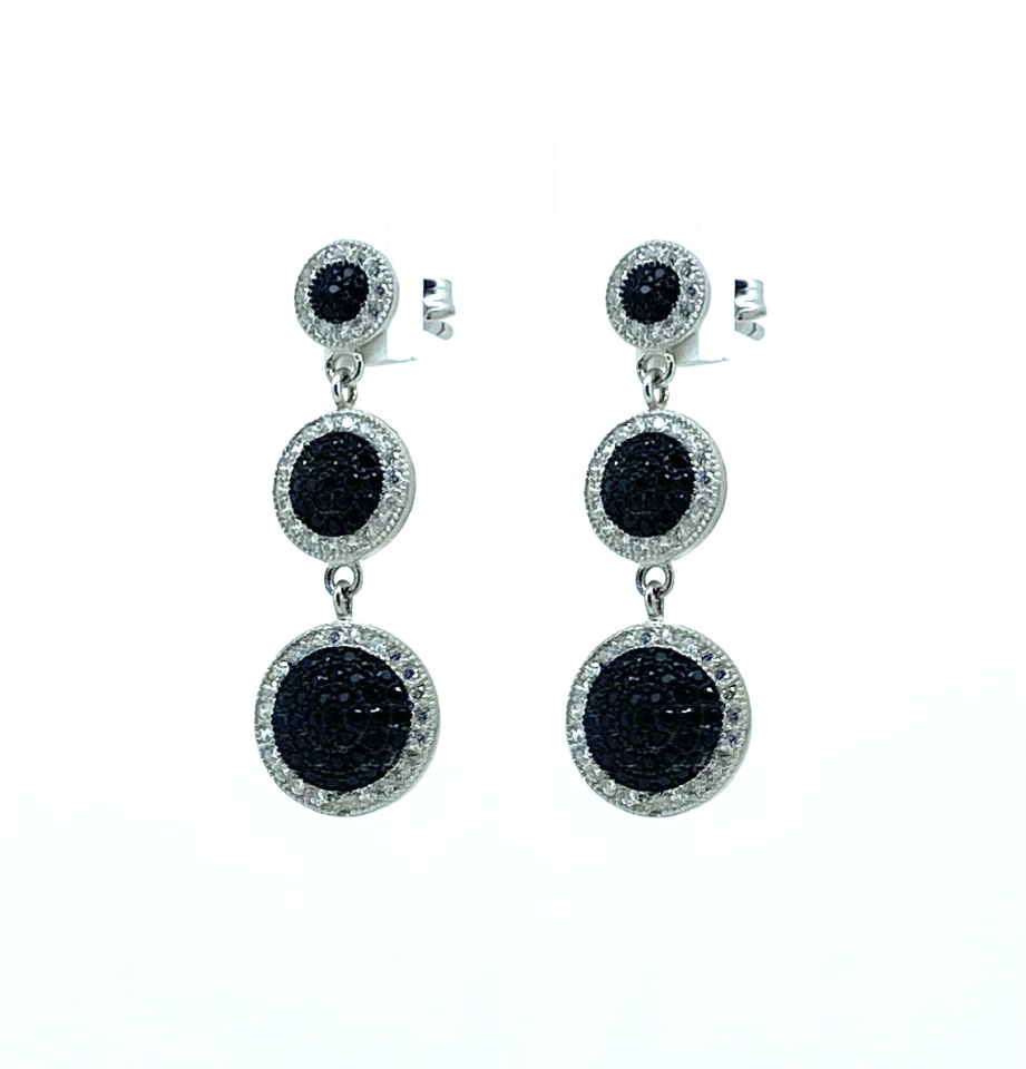 Boucles d'oreilles pour femme en argent 925, cubic zirconium - BO435 - Divers