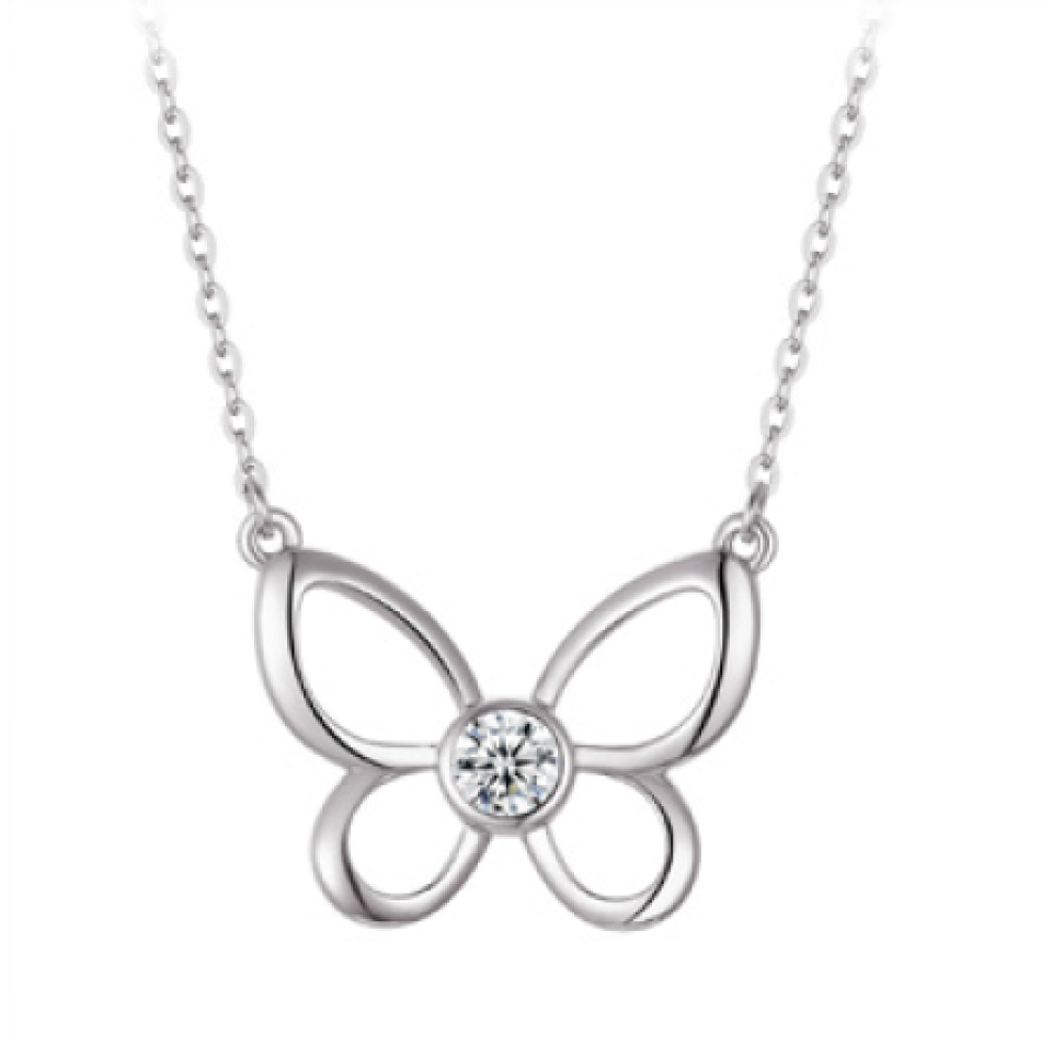 Pendentif pour femme en argent 925, cubic zirconium, papillon - L374N - Legend