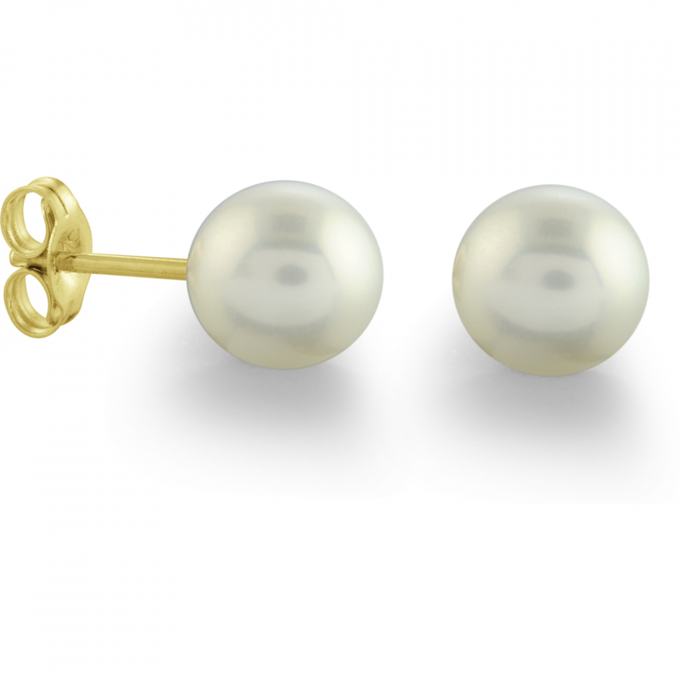 Boucles d'oreilles pour femme en or 14k, perles de culture d'eau douce - ECK203 - Delmar