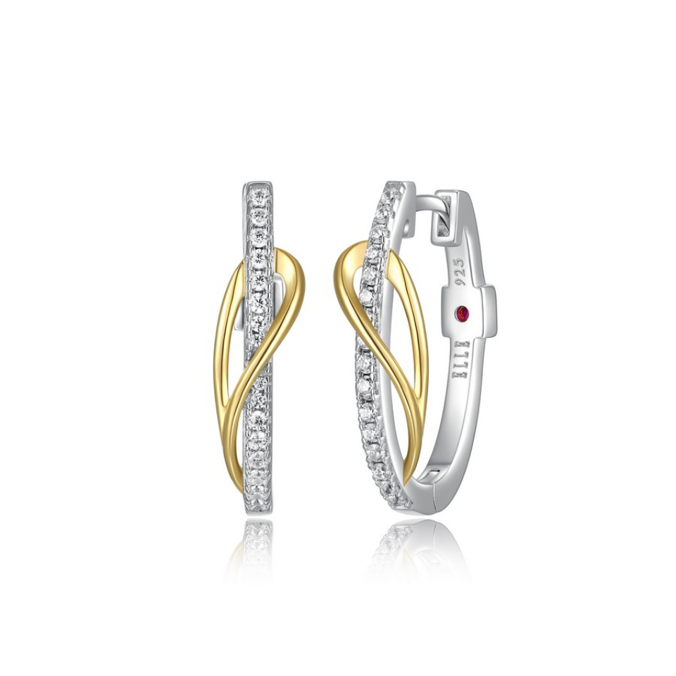 Boucles d'oreilles pour femme en argent 925, cubic zirconium