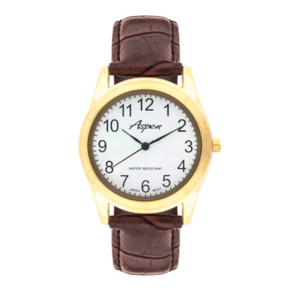 Montre pour homme, bracelet en imitation de cuir
