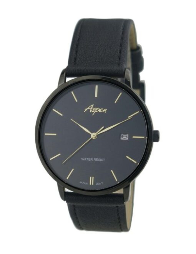 Montre pour homme, bracelet en imitation de cuir - AP1051-T - Aspen