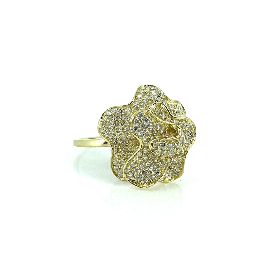 Bague pour femme en or 10k, cubic zirconium - BG0309 - REC