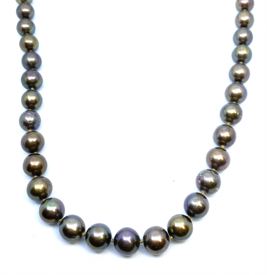 Collier de perle de tahiti 8-9mm en or 14k - DEL128248 - Delmar