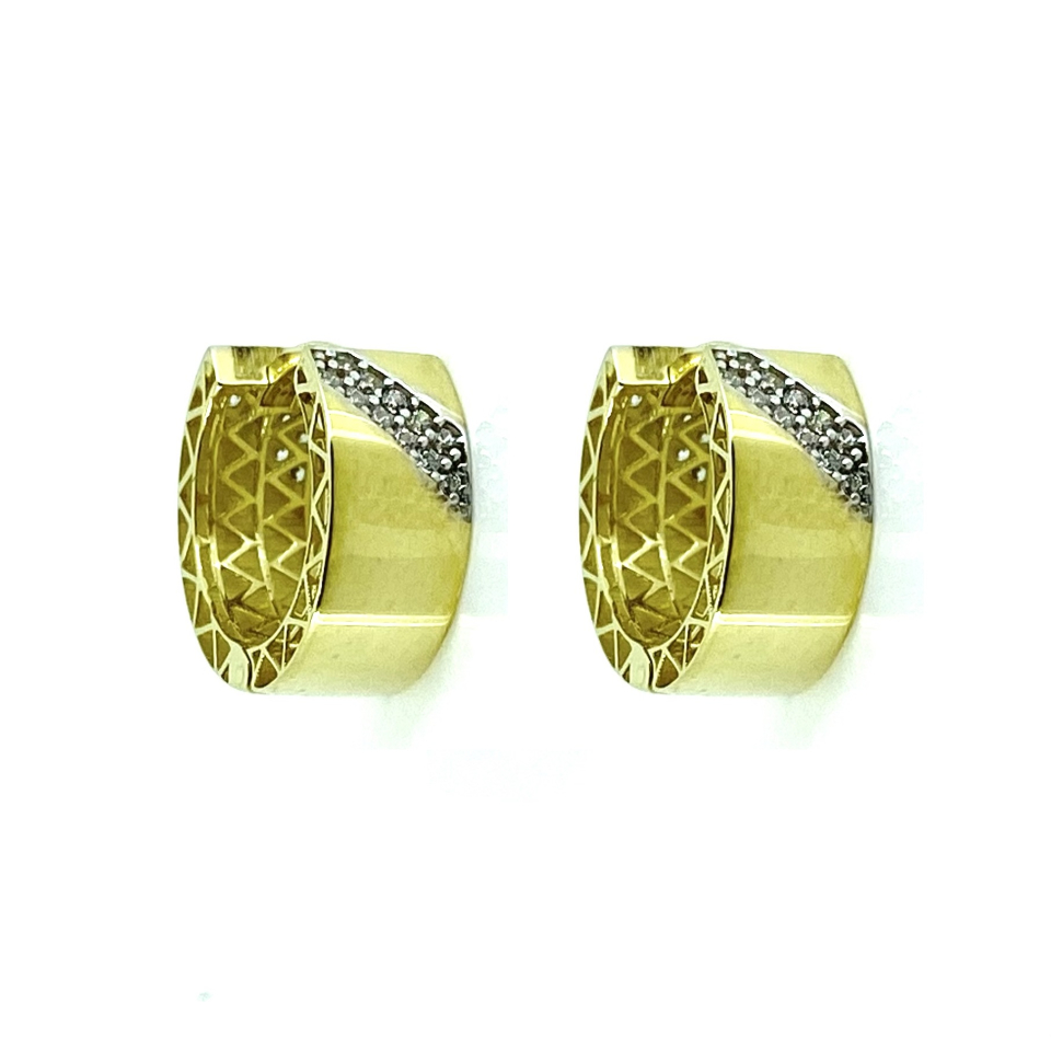 Boucles d'oreilles pour femme en or 10k, cubic zirconium - 6153 - RPM