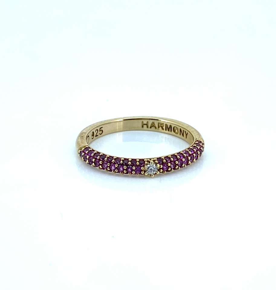 Bague pour femme en argent 925, zircons - HARMONY25 - Harmony