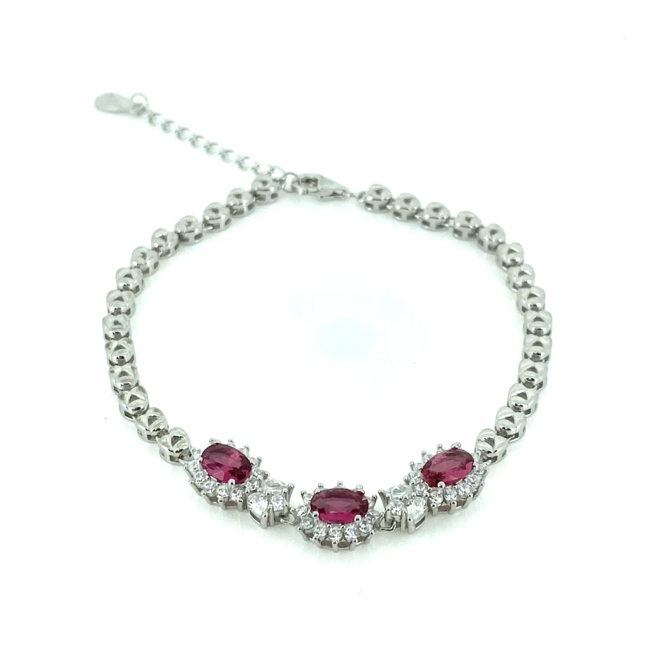 Bracelet pour femme en argent 925, cubic zirconium - DS-KIT03-BR - Danny's silver
