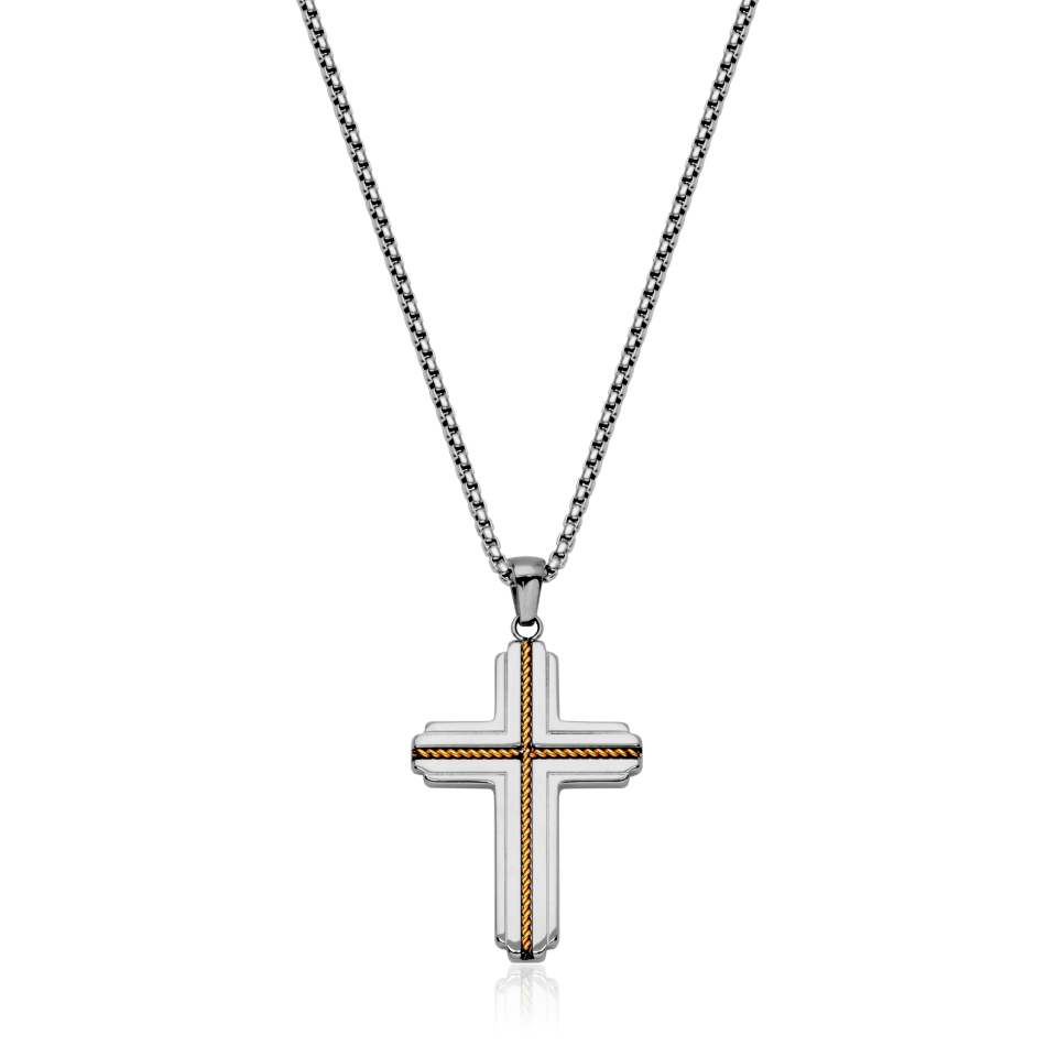 Pendentif pour homme en stainless, croix
