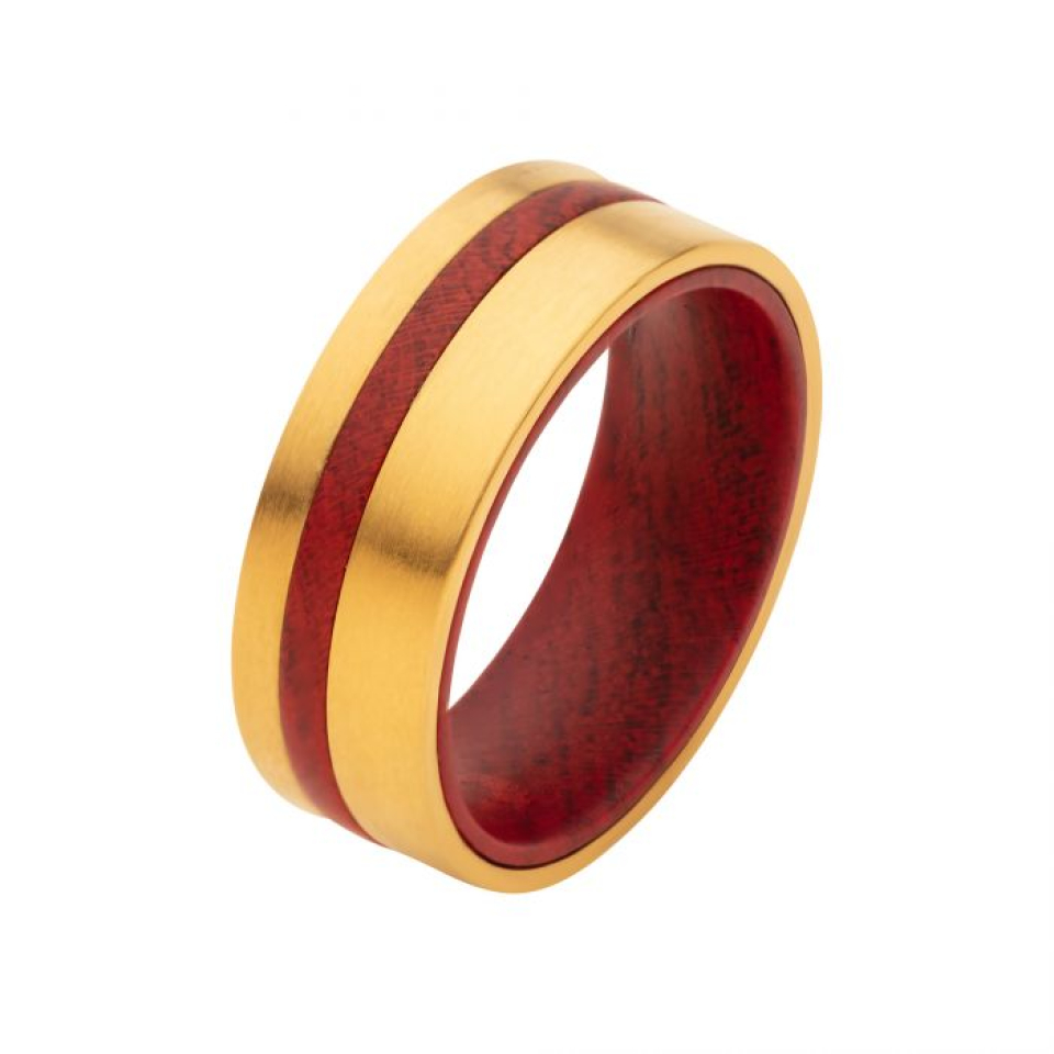 Jonc pour homme en stainless et bois - FR231GP-10 - Inox