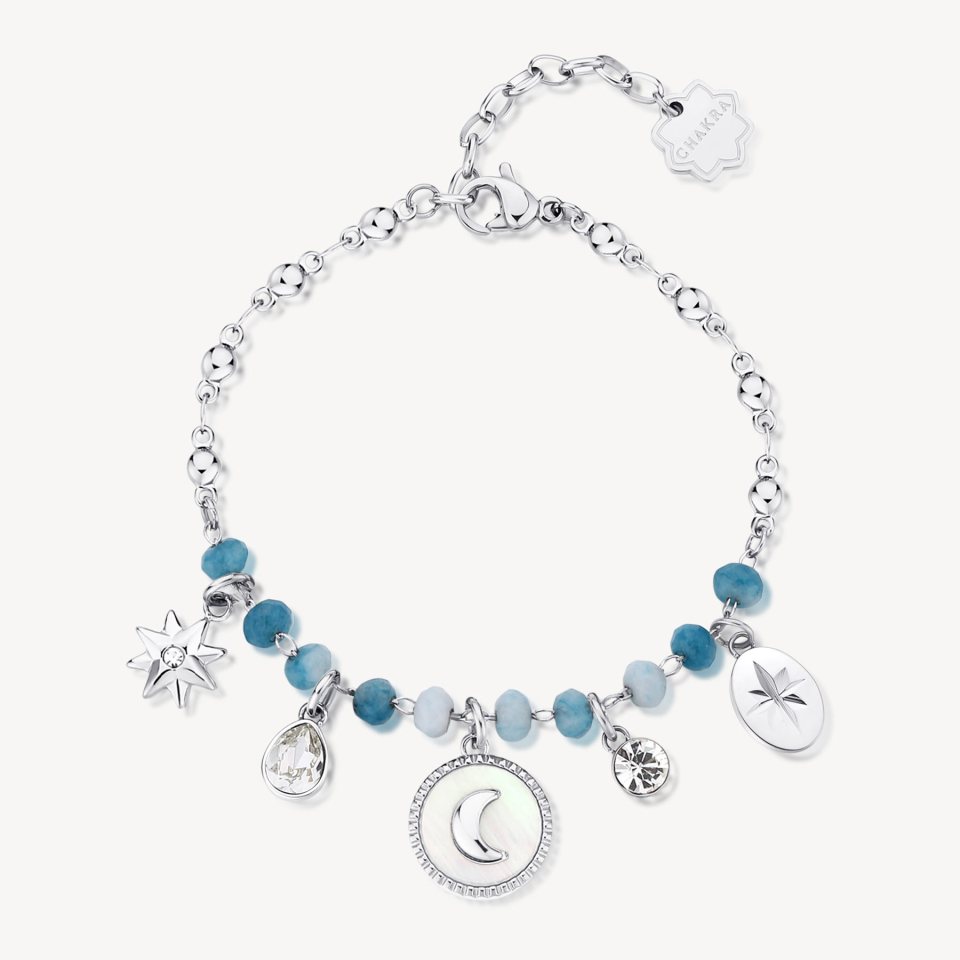Bracelet pour femme en stainless, cubic zirconium, lune, étoile - BHKB133 - Brosway