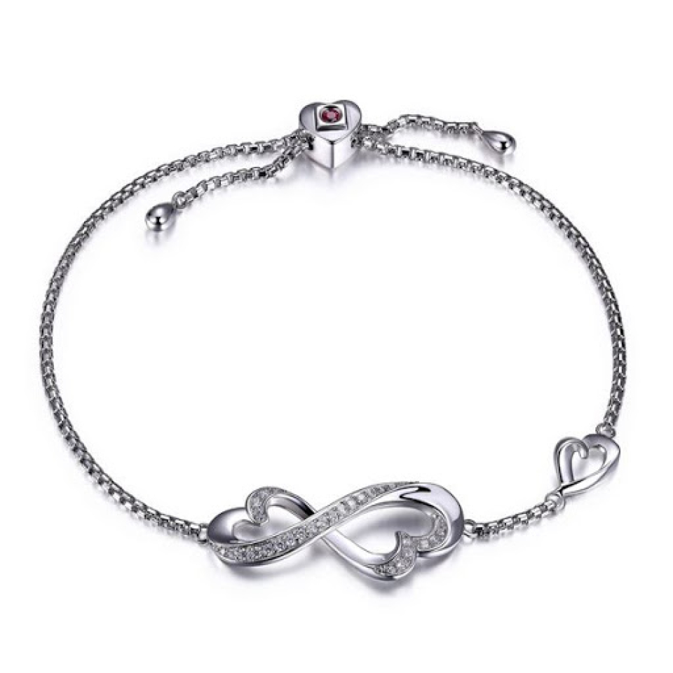 Bracelet pour femme en argent 925, cubic zirconium, coeurs - R1LAAH00F8 - ELLE