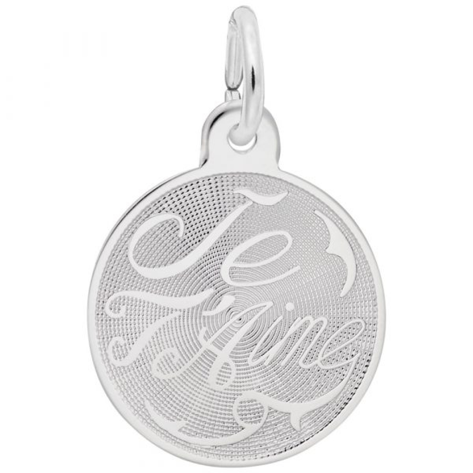 Pendentif en argent 925, Je t'aime - 10-6118-000 - Rembrandt Charms
