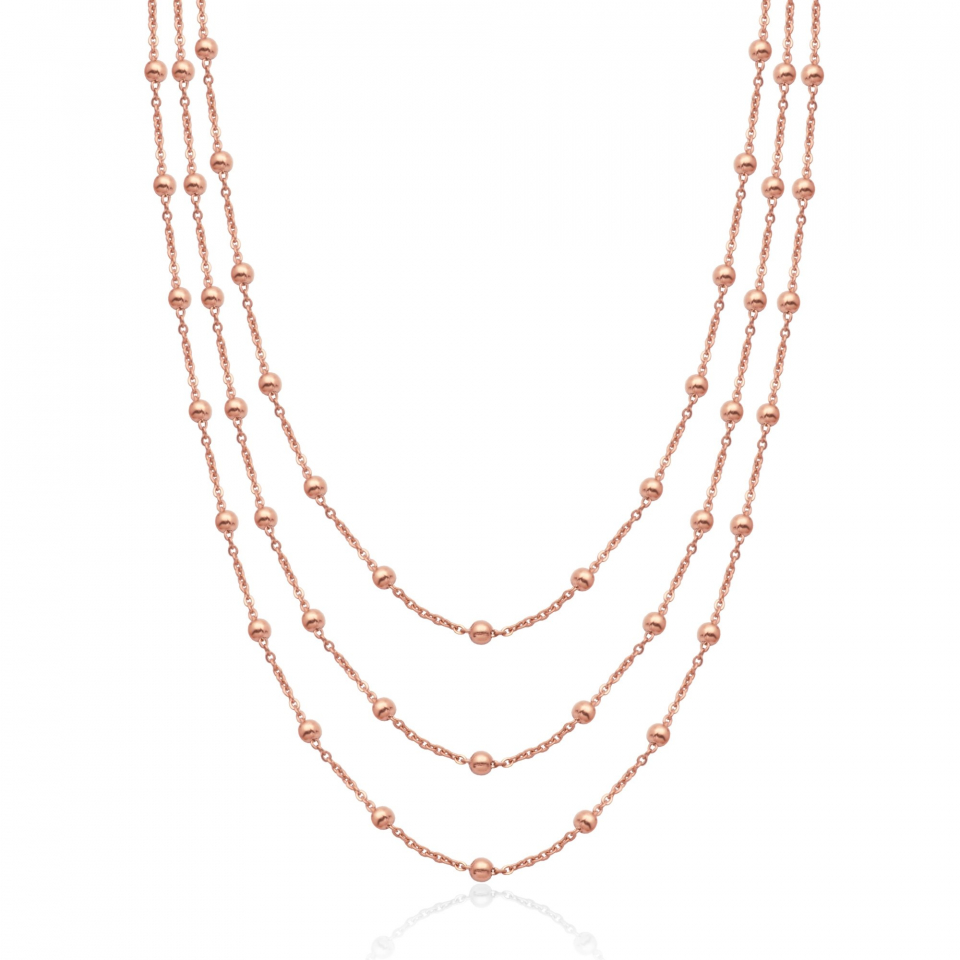 Collier stainless, 3 étages, boules - T0XD180317 - Steelx