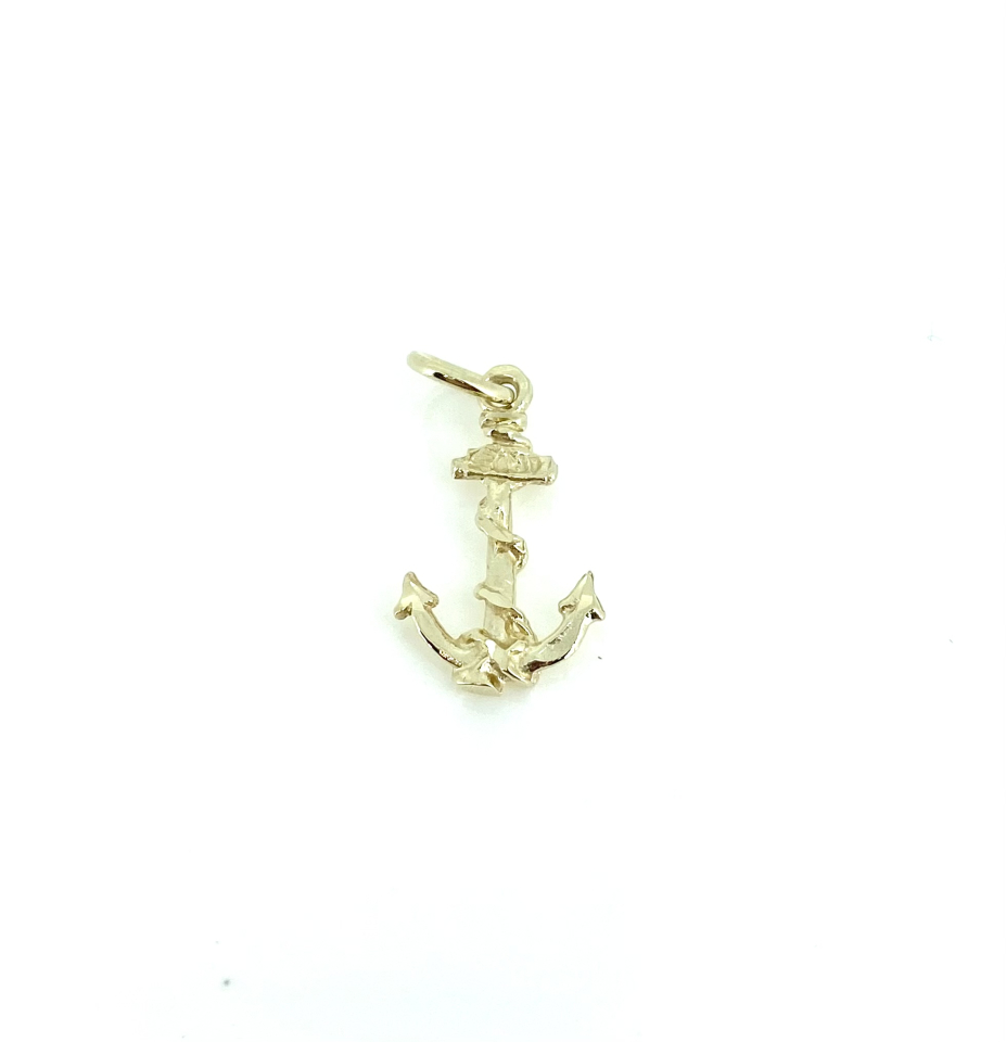 Pendentif en or 10k, ancre - PEND301 - REC