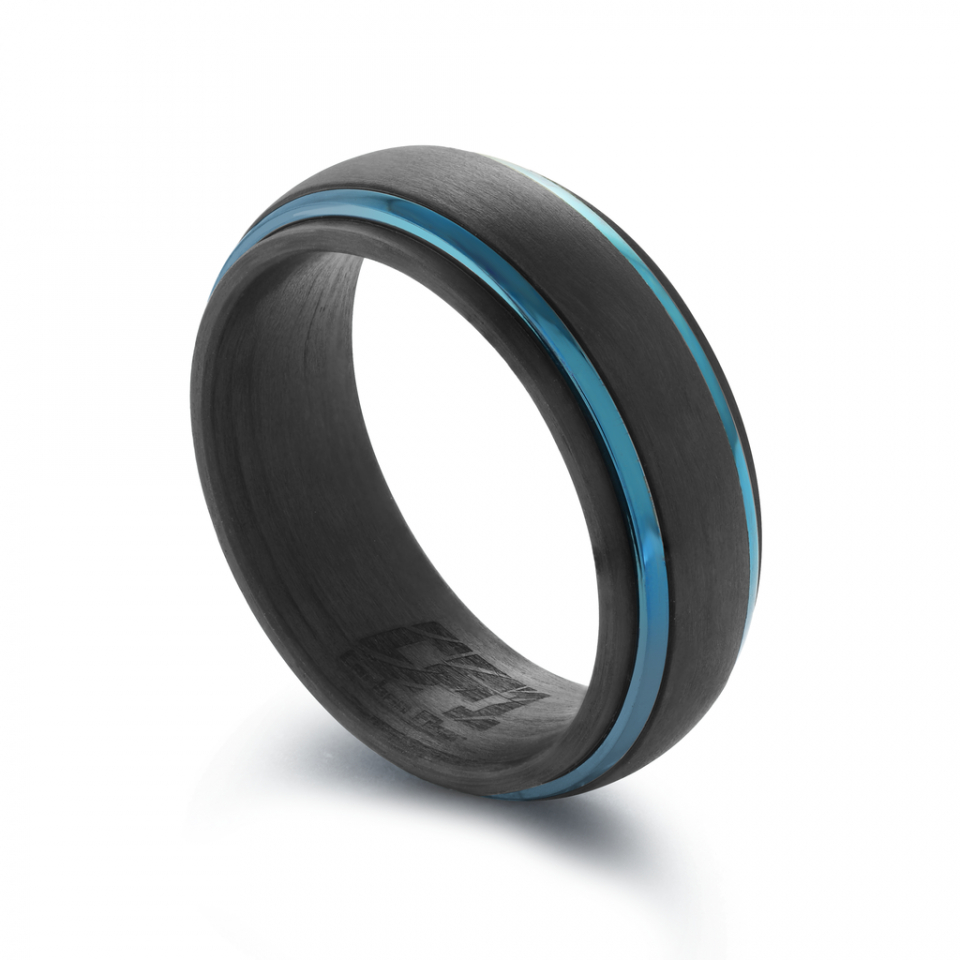 Bague pour homme en stainless et fibre de carbone - CF6-9.5 - Italgem