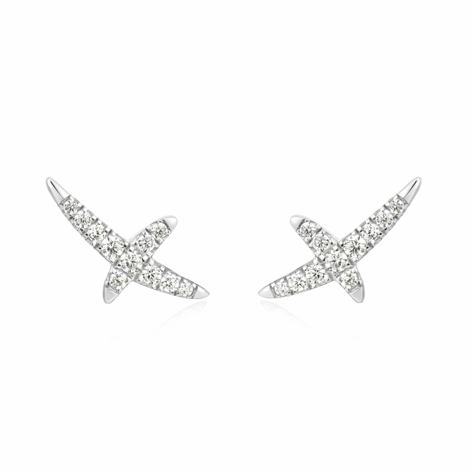 Boucles d'oreilles pour femme en argent 925, cubic zirconium - E057-02H - Ania Haie