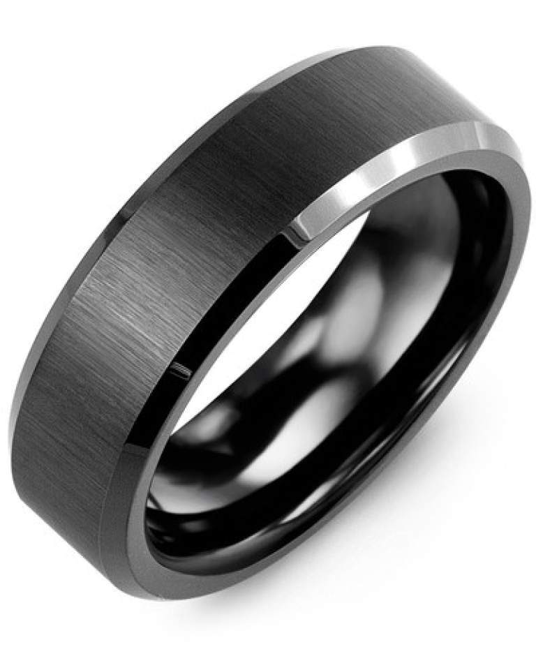 Bague pour homme en céramique - RGB700CC - Madani