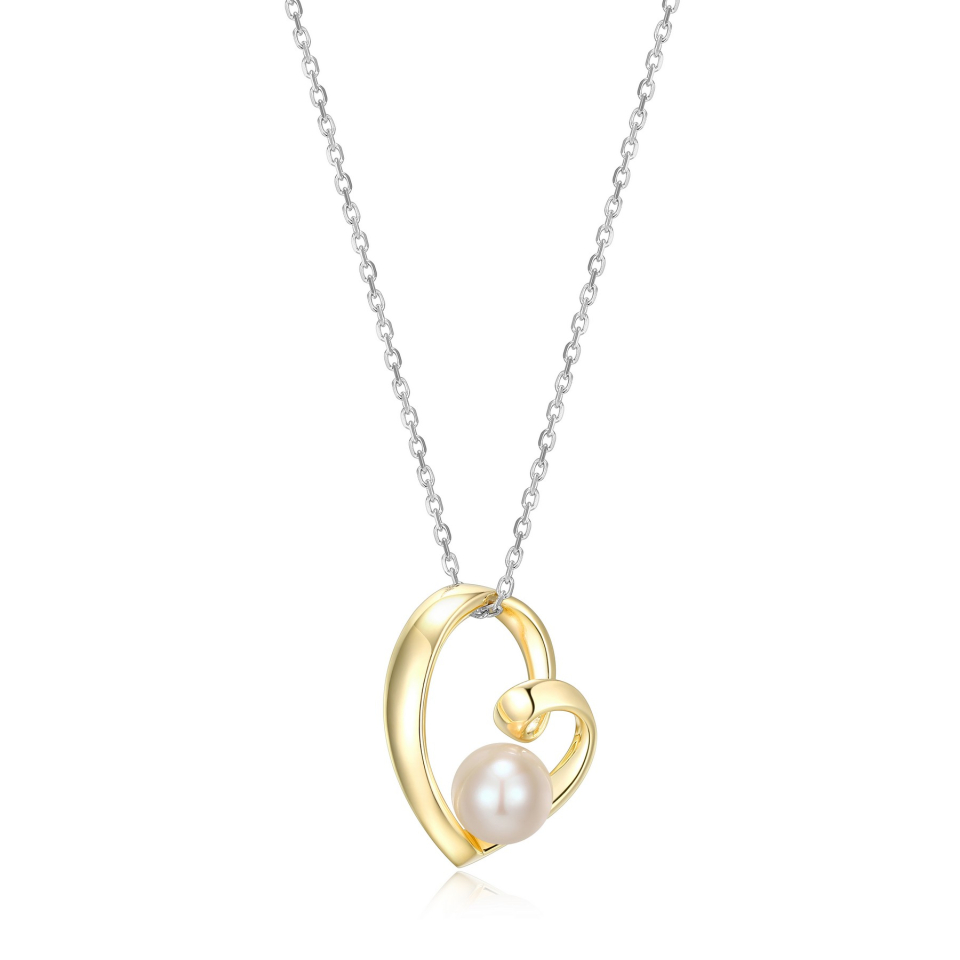 Pendentif pour femme en argent 925, perle, coeur - R0LBW44546 - ELLE