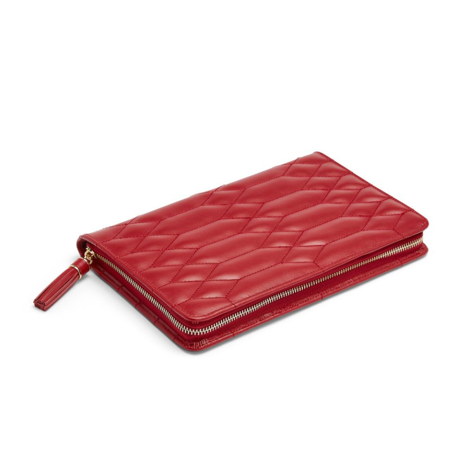 Étui à bijoux pour femme en cuir véritable, Caroline, Large - 324072 - Wolf