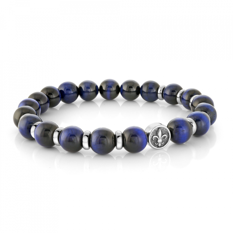 Bracelet de boules élastiques, fleur de lys - BB-269 - Italgem