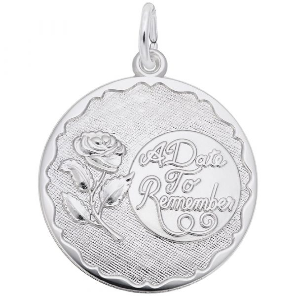 Pendentif en argent 925, rendez-vous, rose - 10-4555-000 - Rembrandt Charms