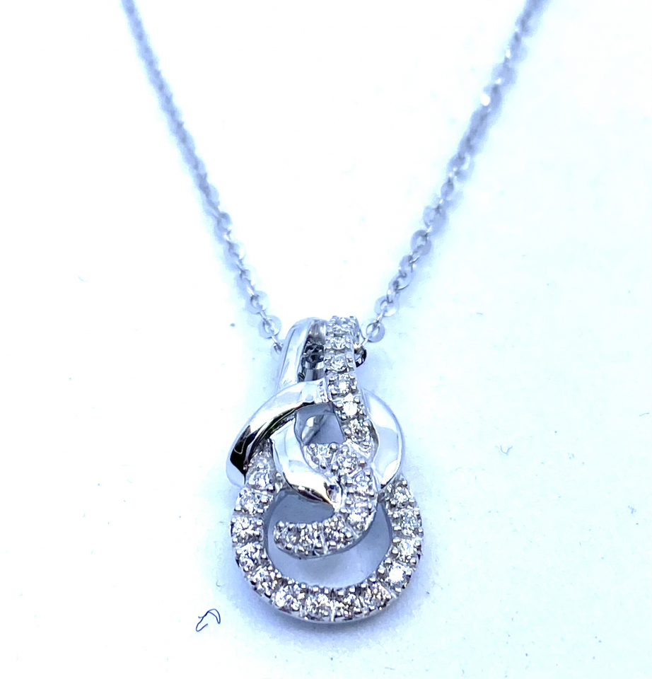 Pendentif pour femme en or 14K, 15 carat de diamants - PK631DW - RMR