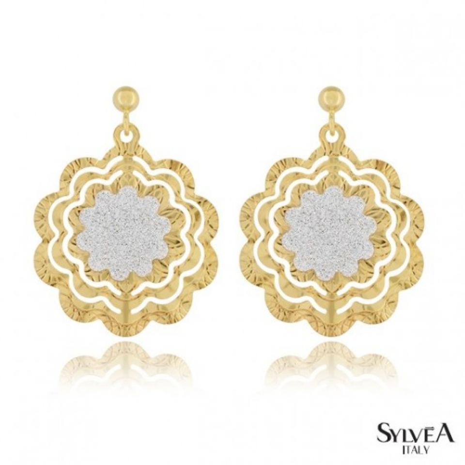 Boucles d'oreilles pour femme en argent 925 - SLE34G - Arezzo