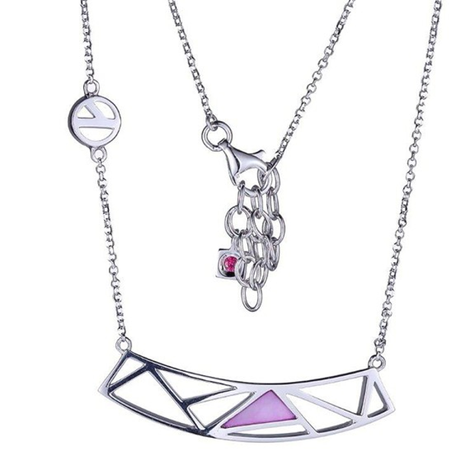 Pendantif argent 925, formes triangles