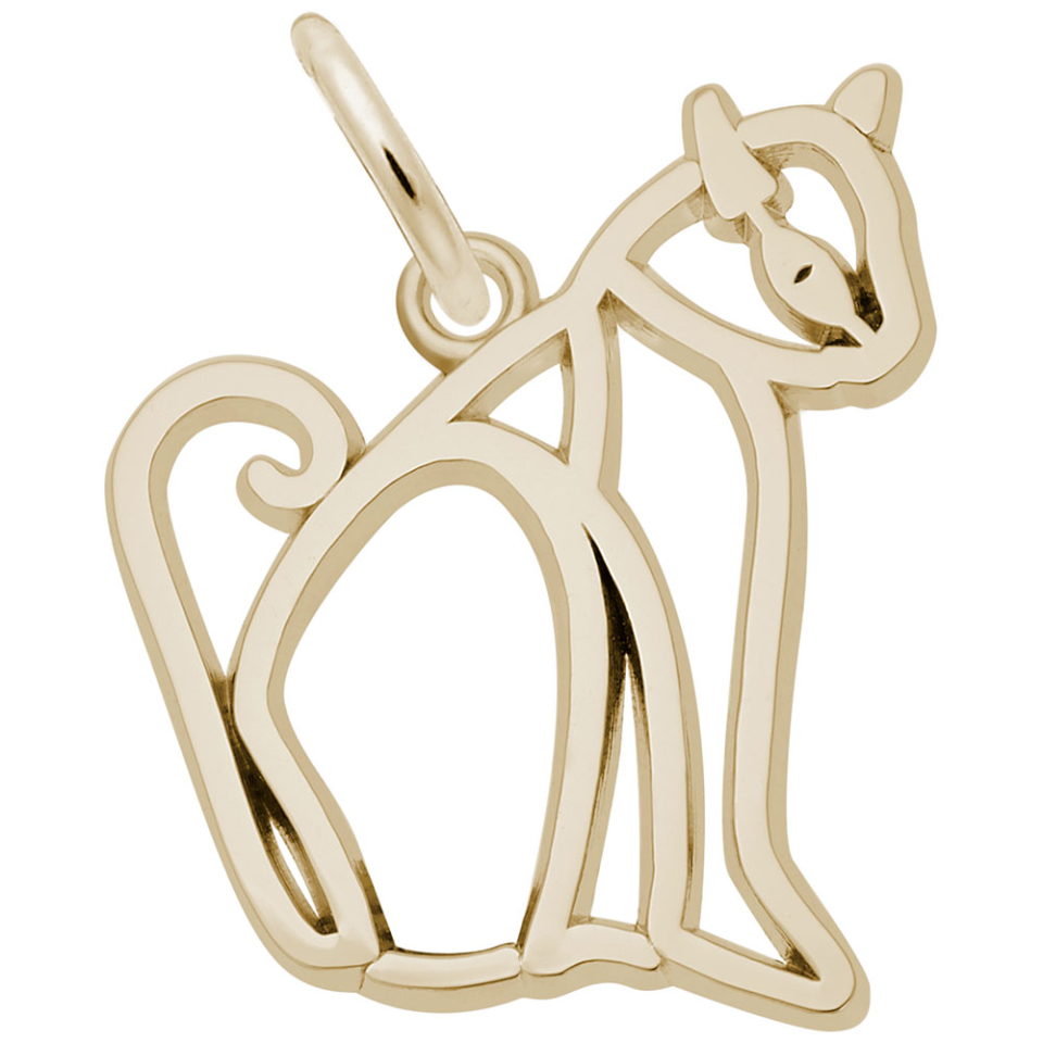 Pendentif en argent 925, chat siamois - 10-1550-000-GP - Rembrandt Charms