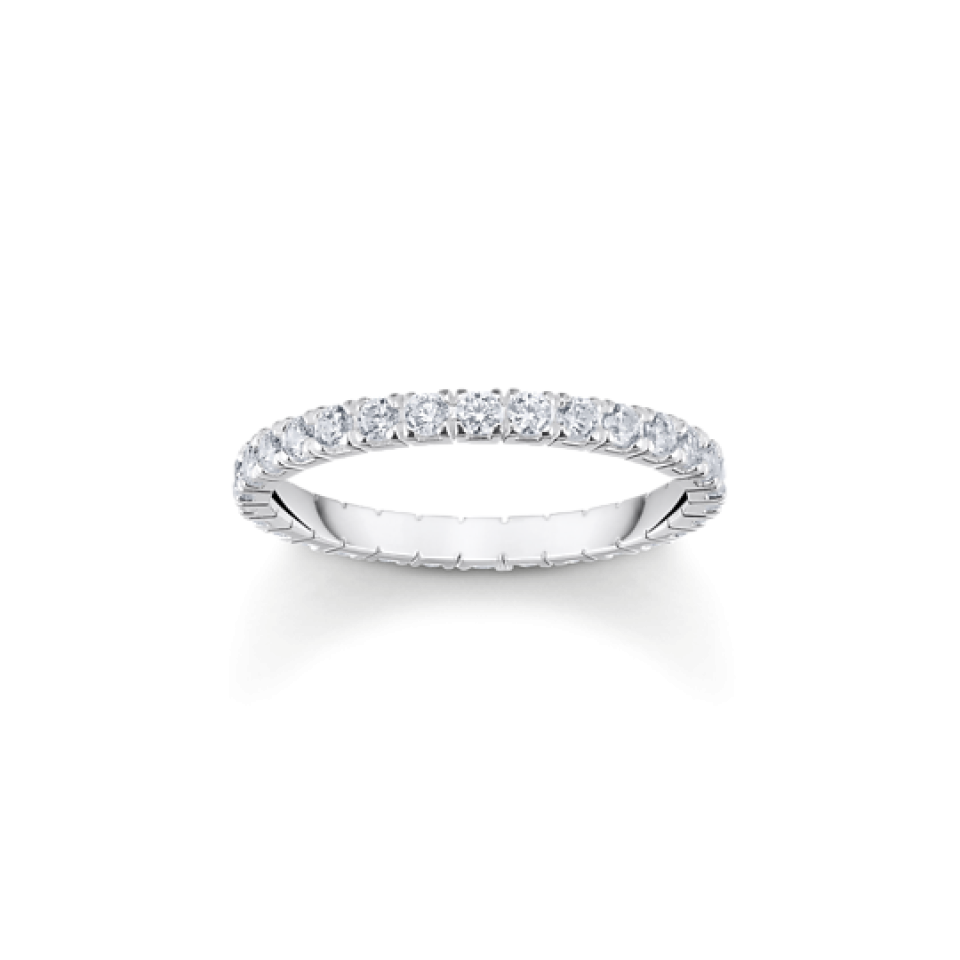 Jonc semi-éternité pour femme en argent 925, cubic zirconium - TR2467-051-14-54 - Thomas Sabo