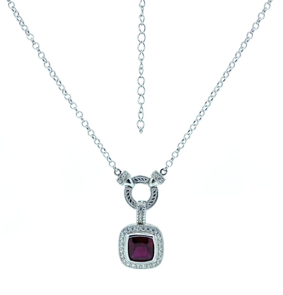 Pendentif pour femme en argent 925, cubic zirconium - PD403-JL - Divers