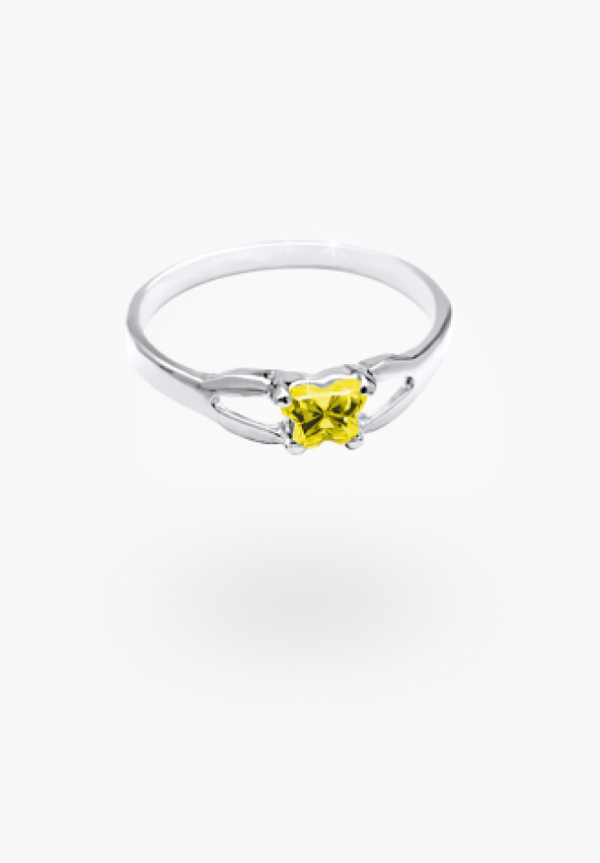 Bague pour enfant en argent 925, papillon - BR-NO-S-4 - BFLY