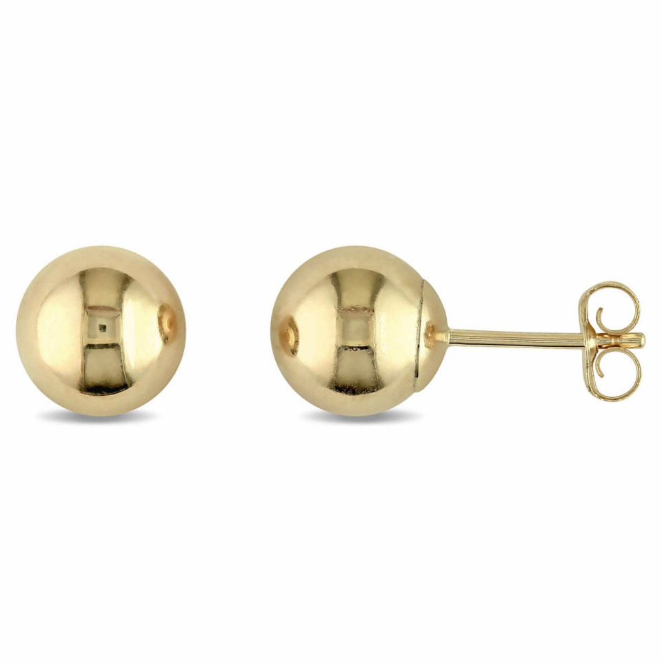 Boucles d'oreilles or 10k, boules unies - AR50-11-5 - RPM