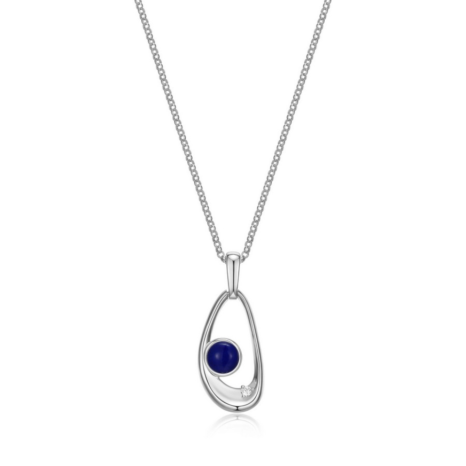 Pendentif pour femme en argent 925, opale, moissanite - R0LBW03146 - ELLE